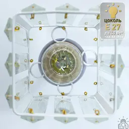 Люстра на 4 лампи ROSYNKA 4S E27 460x460x200 мм Біла ESLLSE - мініатюра 4