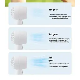 Портативний вентилятор DK WT-F08 White [136019] - мініатюра 3