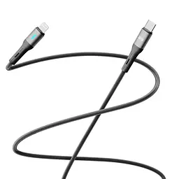 Кабель для заряджання та обміну даними USB Yoki YK-LE17 LED Series Type-C to Lightning 30W 3A/10V 1.2 m Black - мініатюра 3
