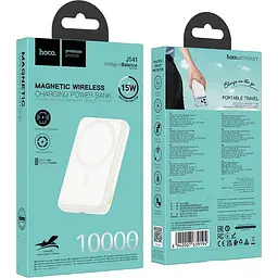 Зовнішній акумулятор Hoco J141 Grace MagSafe 10000mAh 20W (J141) Milky White (639194) [161341] - мініатюра 5