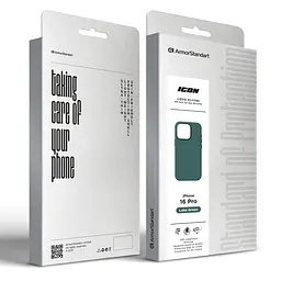Силиконовый чехол с MagSafe для Apple iPhone 16 Pro, ICON2 MagCase, зеленый, противоударный, панель с мягкой подкладкой, защита всего корпуса, поддержка беспроводной зарядки, совместим с защитными стеклами и пленками, ArmorStandart (ARM81318) - мініатюра 10