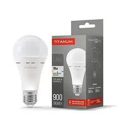 Лампочка TITANUM LED акумуляторна A68 10W E27 4000K 220V (TL-EMA68-10274) - мініатюра 1
