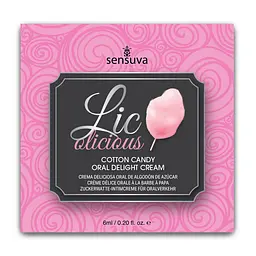 Пробник Sensuva Lic-o-licious Cotton Candy гелю для мінету, 6 мл
