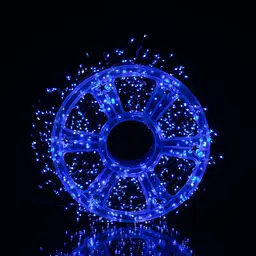 Новорічна гірлянда кімнатна роса 50 м 1500 LED Хвойна лапа зелений провід Синій Garlando D1500L50MGBL - мініатюра 5