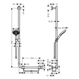 Душовий гарнітур Hansgrohe Unica Comfort 26324400, Білий - мініатюра 4