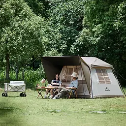 Намет Naturehike Village CNK2300ZP022 з навісом малий коричневий - мініатюра 4