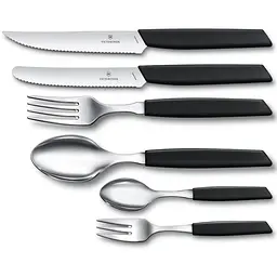 Кухонний ніж Victorinox Swiss Modern Steak&Pizza 12см хвил. з черн. ручкою - мініатюра 3
