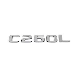 Емблема напис C260L для Mercedes-Benz C-Class хром 176х23 мм пластик (на скотчі)