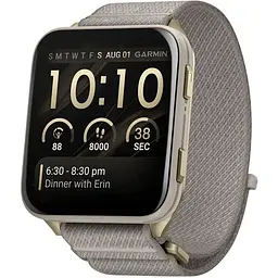 Смарт-годинник Garmin Venu X1 Soft Gold Titanium with French Grey Nylon (010-02980-33)