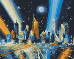 Набір з алмазною мозаїкою Промені мегаполісу AMO7198, 40x50 см