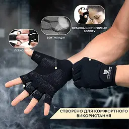 Рукавички для фітнесу Power System PS-2550, Black - XL - мініатюра 6