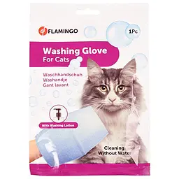 Flamingo Washing Glove Cat фламинго рукавица-салфетка для купання без води котів