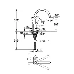 Змішувач Grohe BauCurve (31231001) - мініатюра 2