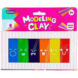 Пластилін Bambi "Modeling Clay" 8022 самозастигаючий, 6 кольорів, 100 грам