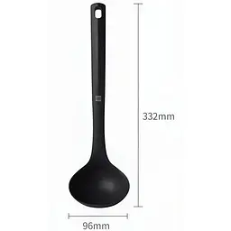 Ківш-ополоник силіконовий Huo Hou Silicone Soup Ladle (HU0177) чорний - мініатюра 2