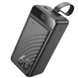 Портативний ЗП Power Bank Hoco J123C Element 22.5W+PD20W 60000 mAh Black - мініатюра 2