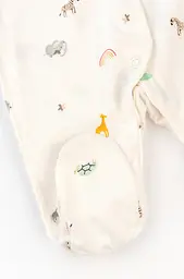 Чоловічок для новонароджених бавовняний на кнопках Giraffe - мініатюра 4