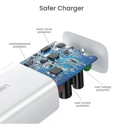 Зарядний пристрій Ugreen CD127 USB Type-C Wall Charger PD QC4.0 30W 3A White - мініатюра 5
