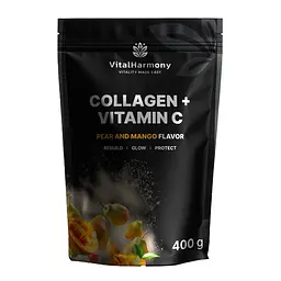 Препарат для суглобів та зв'язок Collagen pluc C, 400 г Груша-манго VitalHarmony vit0000136