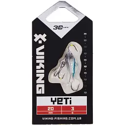 Балансир Viking Fishing Yeti Ice Jig 20mm 3.0g #3 Light Blue Glam - мініатюра 2