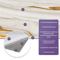 Самоклеюча стінова PET плитка у рулоні 600*3000*2mm (D) SW-00002635 - мініатюра 2
