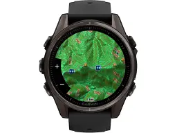 Спортивний годинник Garmin Fenix 8 43mm AMOLED Sapphire Carbon Gray DLC Tit. w. Black/Pebble Gray S. Band (010-02903-20/21) - мініатюра 4
