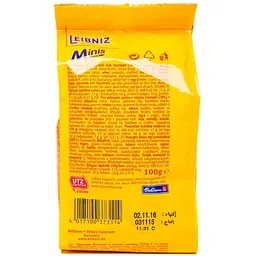 Печиво Bahlsen Leibnis Choco Minis з шоколадом 100 г - мініатюра 2