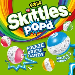 Кислі цукерки Skittles Pop'd Sour Freeze Dried Candy 156г - мініатюра 3