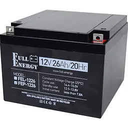 Акумулятор Full Energy FEP-1226 AGM 12V (12V/26Ah/312Wh) [112106] - мініатюра 1