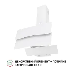 Витяжка декоративна похила PERFELLI DNS 6482 D 850 WH LED - мініатюра 4
