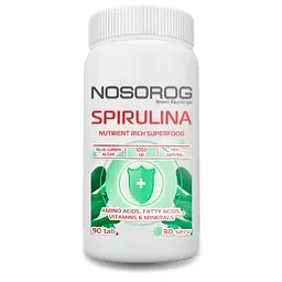 Натуральна добавка Nosorog Spirulina, 90 таблеток