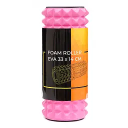 Масажний ролик Cornix EVA 33 x 14 см (валик, ролер) XR-0339 Pink - мініатюра 5