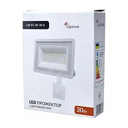 Прожектор Lightwell LW-FL-W-20-S 20 W з датчиком руху - мініатюра 4