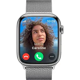 Смарт-годинник Apple Watch Series 9 GPS + Cellular 45mm Silver Stainless Steel with Silver Milanese Loop (MRMQ3) [92678] - мініатюра 3