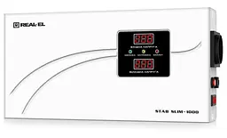 Стабілізатор напруги Real-EL STAB SLIM-1000 White 800 Вт (EL122400007)