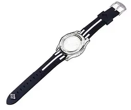Силіконовий ремінець Primo Dart для годинника Samsung Galaxy Watch 46 мм SM-R800 Black White - мініатюра 2