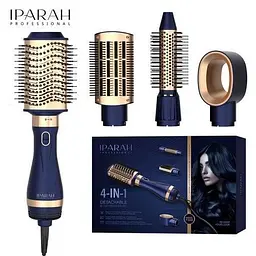 Фен-щітка мультистайлер IPARAH P-266G BLUE 4-в-1 для укладання волосся, 4 насадки, 2 режими швидкості, 2 рівні температури - мініатюра 2