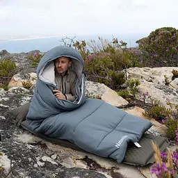 Спальний мішок Naturehike BE400 CNK2300SD021 з підігрівом L лівий Синій (1047-6976507667272) - мініатюра 2