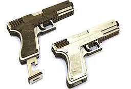 Дерев'яний конструктор Пістолет Glock 19 | Woodzle | 64 деталі - мініатюра 5