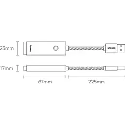 USB-хаб Baseus Lite Series USB-C - RJ45 LAN Adapter 0.22 м Black [WKQX000301] [111356] - мініатюра 8