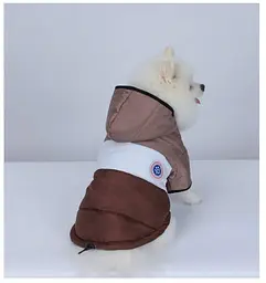 Куртка для собак та котів EcoToys Coffee-Grey S сіро-коричнева A: 26 см B: 41 см C: 26 см 6940 - мініатюра 3