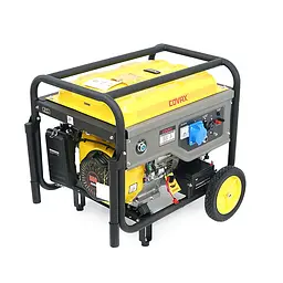 Генератор бензиновий COVAX CV20500LD-E2, 9.5kW, однофазний 220V, 50Hz, DC12V, 21HP, Electric Starter, tank 25L, 710x535x555mm, 96kg