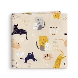 Пелюшки муслінові Cosas Cats 75x75 см, бежеві - мініатюра 2