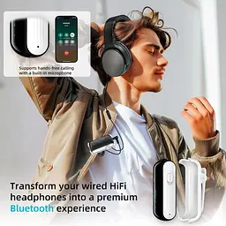 Передавач та приймач Bluetooth для 2 навушників AirPods, адаптер Flight Bluetooth 5.2 для літака, телевізора та спортзалу - мініатюра 4