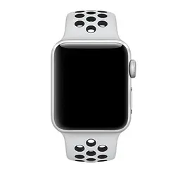 Спортивний ремінець з перфорацією Primo для Apple Watch 38 мм, 40 мм, 41 мм White Black - мініатюра 3