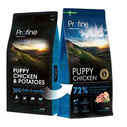Корм сухий Profine Puppy Chicken and Potatoes для цуценят і юніорів усіх порід, з куркою і картоплею, 12 кг - мініатюра 3
