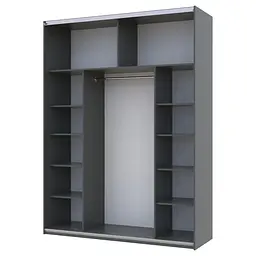 Шафа-купе Doros G-Caiser Графіт Графіт 1 ДСП / 1 дзеркало 180х60х240 (42005088) - мініатюра 6