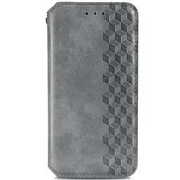 Шкіряний чохол-книжка GETMAN Cubic (PU) для Xiaomi 13 Pro Сірий