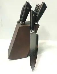 Набір ножів із дамаської сталі Damascus DK-LKB 5000 VG-10 сталь 67 шарів 10 предметів