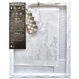 Картина за номерами Santi Білий тигр 40х40см поталь (956857) - мініатюра 3